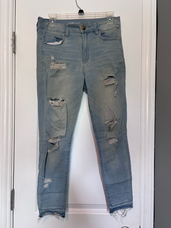 American Eagle Outfitters Denim - American Eagle Outfitters Light Blue Ripped Women's Jeggings Size 8 short